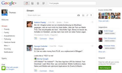 Google+ Screenshot